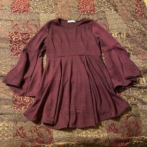 My Bump Red and Black Maternity Blouse (Size Small)